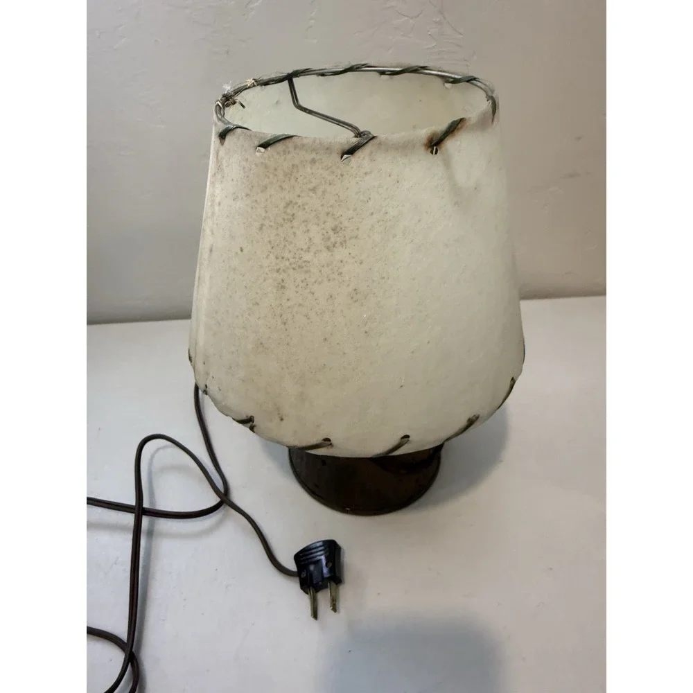 Vintage Solid Copper Lamp With Shade  Art 9